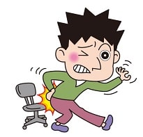 ぎっくり腰の主な症状